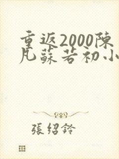 重返2000陈凡苏若初小说