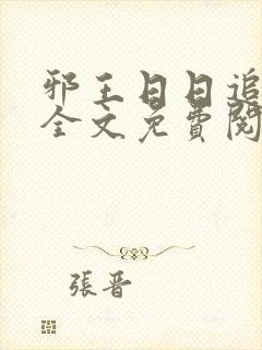 邪王日日追妻忙全文免费阅读