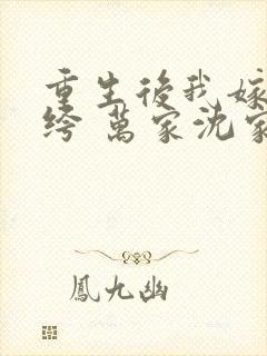 重生后我嫁了纨绔 万家沈家