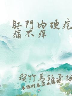 肛门内硬疙瘩不痛不痒