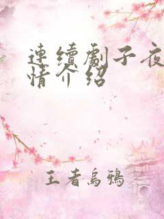 连续剧子夜归剧情介绍