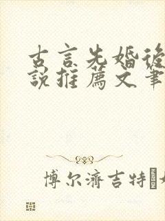 古言先婚后爱小说推荐文笔好高质量