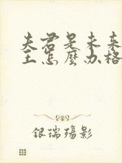 夫君是未来大魔王怎么办格格党