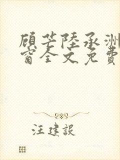 顾芒陆承洲无弹窗全文免费阅读