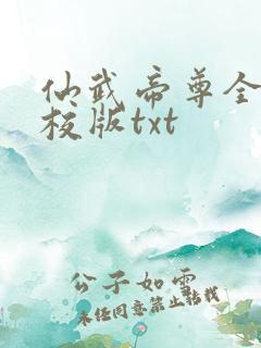 仙武帝尊全本精校版txt