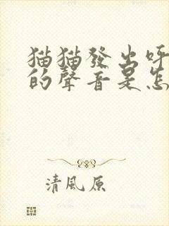 猫猫发出呼噜噜的声音是怎么回事