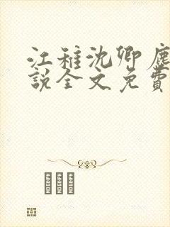 江稚沈卿尘的小说全文免费阅读0