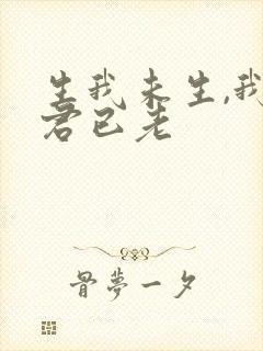 生我未生,我生君已老