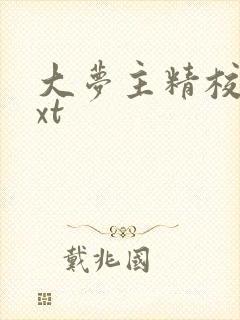 大梦主精校版txt