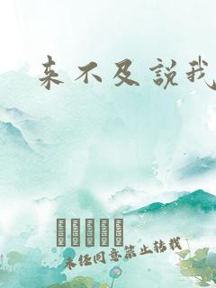来不及说我爱你