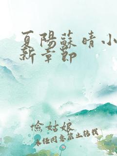 夏阳苏晴小说最新章节