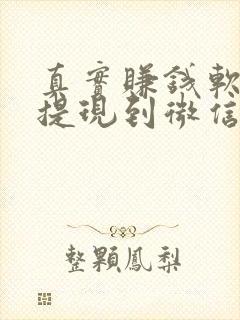 真实赚钱软件可提现到微信
