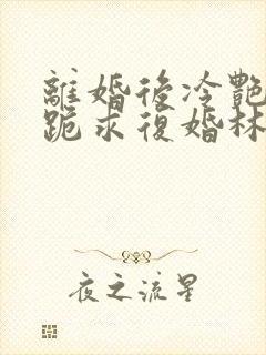 离婚后冷艳总裁跪求复婚林悦叶可卿全文阅读