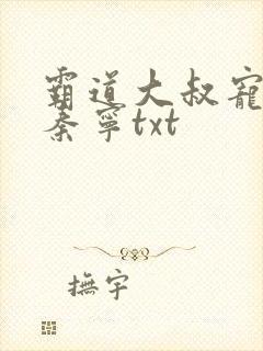 霸道大叔宠甜妻秦宁txt