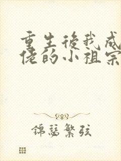 重生后我成了大佬的小祖宗