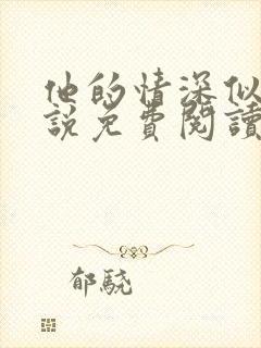 他的情深似海小说免费阅读全文