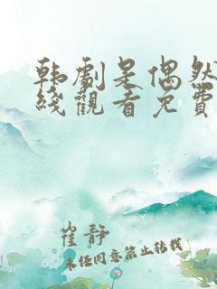 韩剧是偶然吗在线观看免费