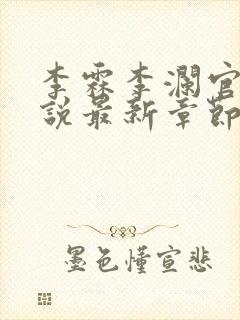 李霖李澜官场小说最新章节更新时间