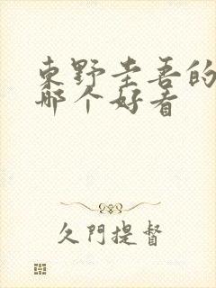 东野圭吾的小说哪个好看