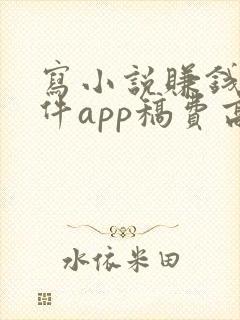 写小说赚钱的软件app稿费高