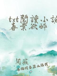 txt阅读小说春棠欲醉