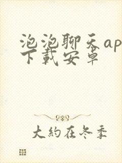 泡泡聊天app下载安卓