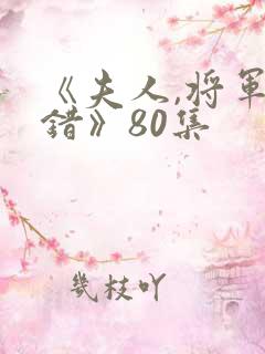 《夫人,将军知错》80集