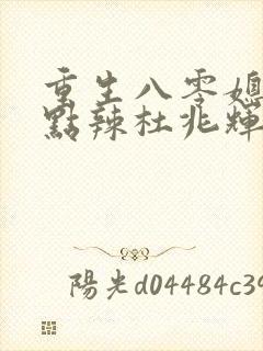 重生八零媳妇有点辣杜兆辉