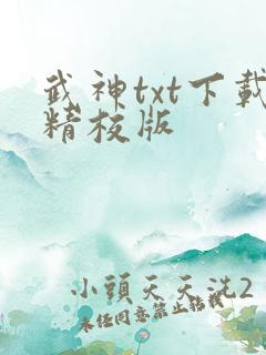 武神txt下载精校版
