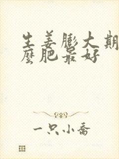 生姜膨大期施什么肥最好