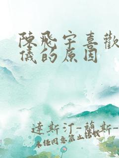 陈飞宇喜欢张婧仪的原因