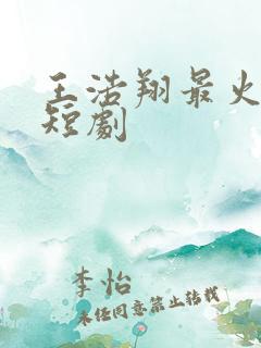 王浩翔最火十部短剧