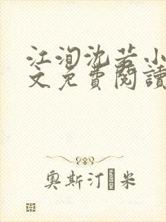 江洵沈若小说全文免费阅读