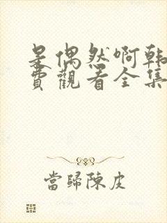 是偶然啊韩剧免费观看全集