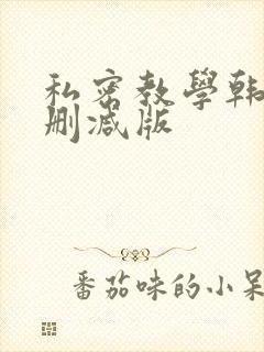 私密教学韩漫无删减版