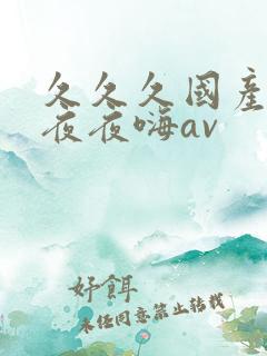 久久久国产精品夜夜嗨av