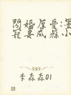 闪婚厚爱:墨少宠妻成瘾小说