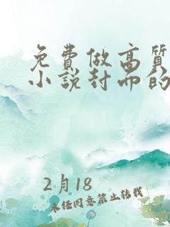 免费做高质量的小说封面的软件