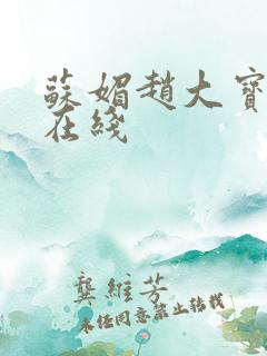 苏媚赵大宝小说在线