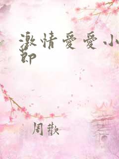 激情爱爱小说细节