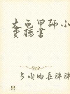 大龟甲师小说免费听书