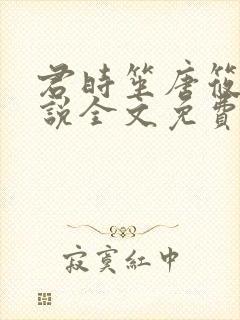 君时笙唐筱可小说全文免费阅读
