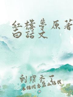 红楼梦原著正版白话文