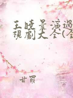 王晓晨演过的电视剧大全(全部)