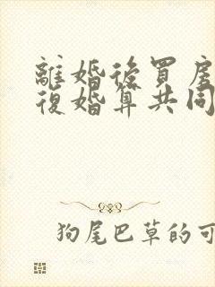 离婚后买房子再复婚算共同财产吗