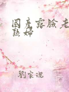 国产露脸老熟女熟妇