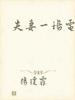 夫妻一场电视剧
