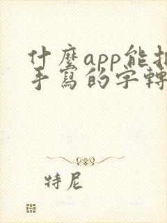 什么app能把手写的字转换成电子版