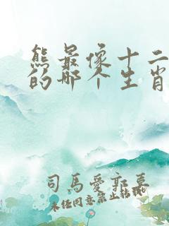 熊最像十二生肖的哪个生肖