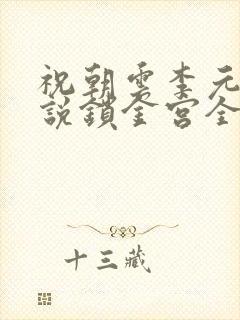 祝朝云李元昭小说锁金宫全文免费阅读